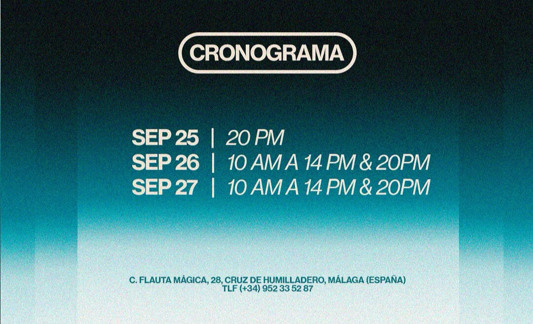 cronograma 25 al 27 de septiembre de 2025